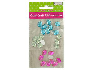 Faceted Oval Craft Rhinestones