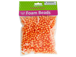 Large Orange Foam Craft Beads