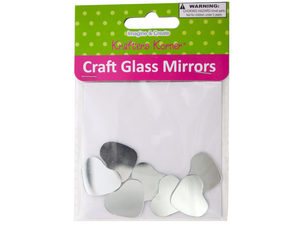 Mini Heart Shape Craft Glass Mirrors