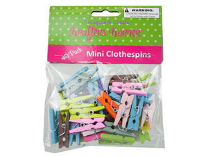 Miniature Colored Craft Clothespins