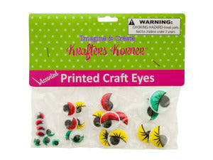 Colored Wiggly Printed Craft Eyes