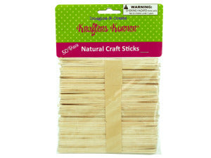 Flat Natural Wood Craft Sticks