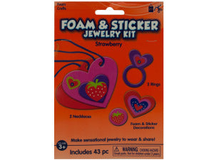 Strawberry Foam and Sticker Jewelry Kit