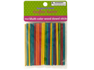 Multi-Color Wood Dowel Sticks