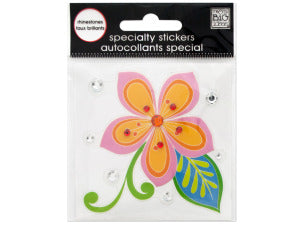 Surf Shop Flower Rhinestone Specialty Sticker