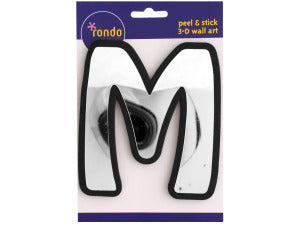 Letter M Peel andamp; Stick Mirror Wall Decor