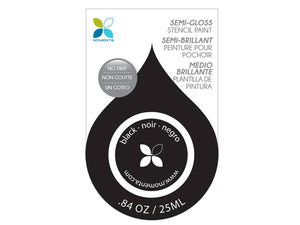 Black Semi-Gloss No Drip Stencil Paint