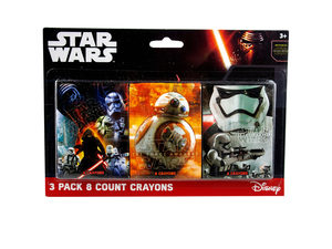 Star Wars 3 Pack 8 Count Crayons