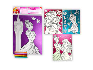 Disneyand#039;s Princess and Frozen Glitter Poster with 5 Markers