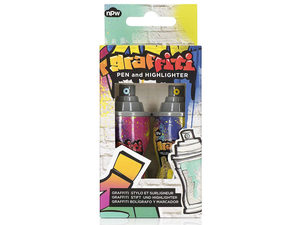 Graffiti Can Pen and Highlighter Set