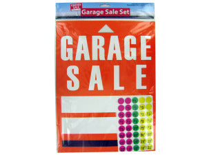 Garage Sale Sign and Sticker Set