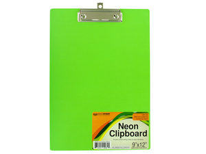 Neon Clipboard with Steel-Chrome Plated Clip