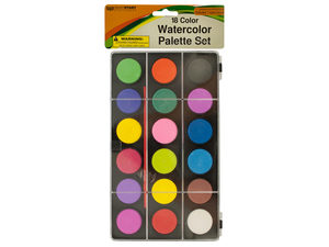 Watercolor Paint Palette Set with Brush