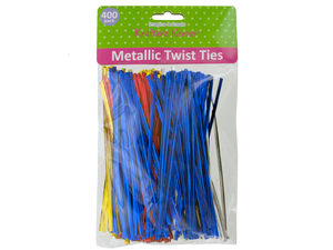 Long Metallic Craft Twist Ties Set