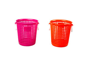 Small Plastic Basket with Handles in Assorted Colors