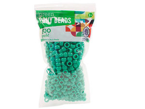 Green Plastic Pony Beads