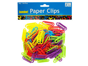 Jumbo Colored Plastic Paper Clips