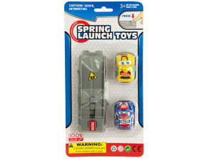 Press andamp; Go Spring Launch Toy Cars Set