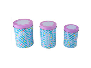 Tin Jar Tall Canisters in Four Assorted Colors