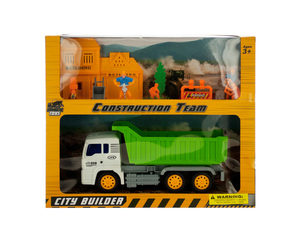 Friction Powered Dump Truck andamp; Construction Team Set