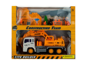 Friction Powered Loader Truck andamp; Construction Team Set