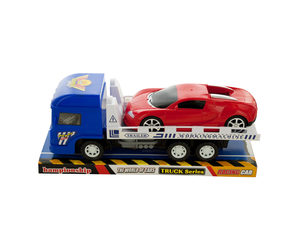 Friction Trailer Truck with Race Car Set