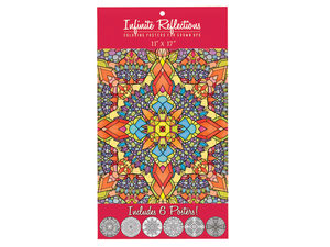 Infinite Reflections Adult Coloring Poster Set