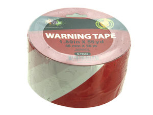 Red and White Warning Tape Roll