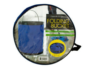 Folding Nylon Bucket with Metal Handle