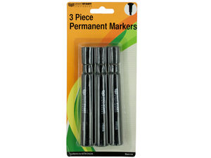 Black Permanent Marker Set