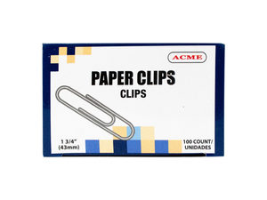 1.75andquot; Paper Clips 100 Count