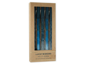 Lucky Brand Set of 5 Black Ink Pens