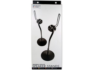 Black Universal Satellite Speaker Stands