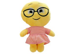 Emoticon Nerd Character Plush Doll