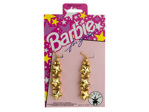 Barbie for Girls Gold Star Dangle Earrings